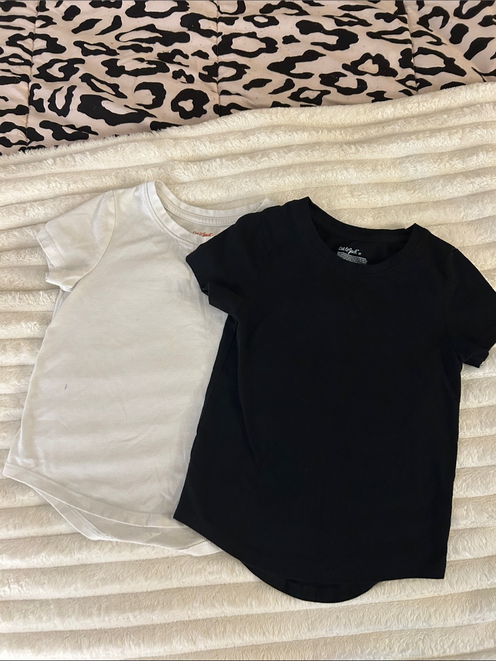 Cat & Jack Short-Sleeve Crew Neck Tee - Black and White (2-Pack)